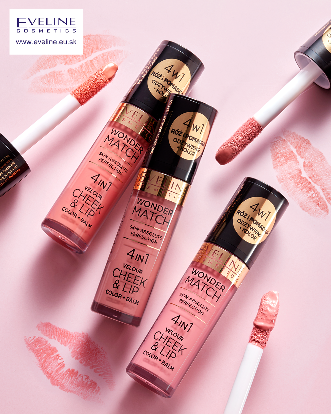 EVELINE Wonder Match - Tekutá lícenka a rúž 4v1