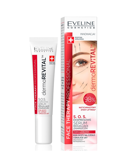 EVELINE Face Therapy Dermorevital expresné sérum redukujúce vrásky okolia očí, úst a čela