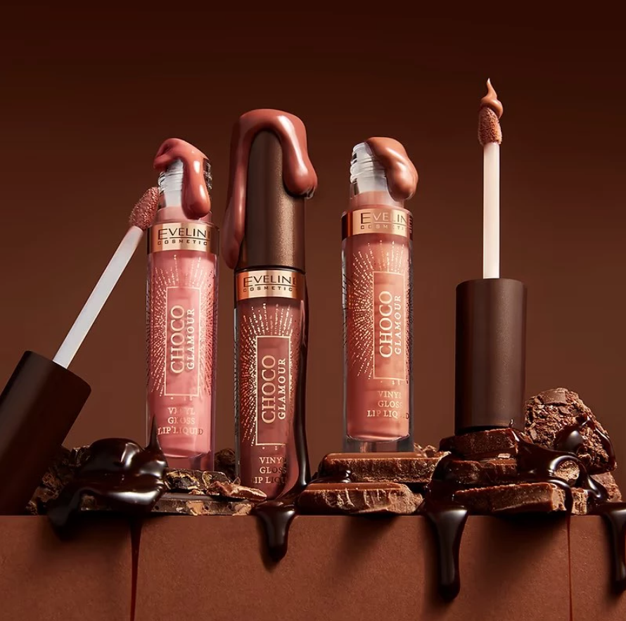 EVELINE Choco glamour - vynilový tekutý rúž s efektom lesklých pier
