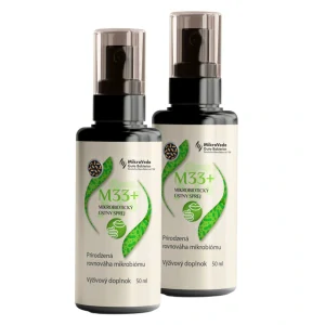 2x M33 Mikrobiotický ústny sprej po 50 ml (100 ml spolu)