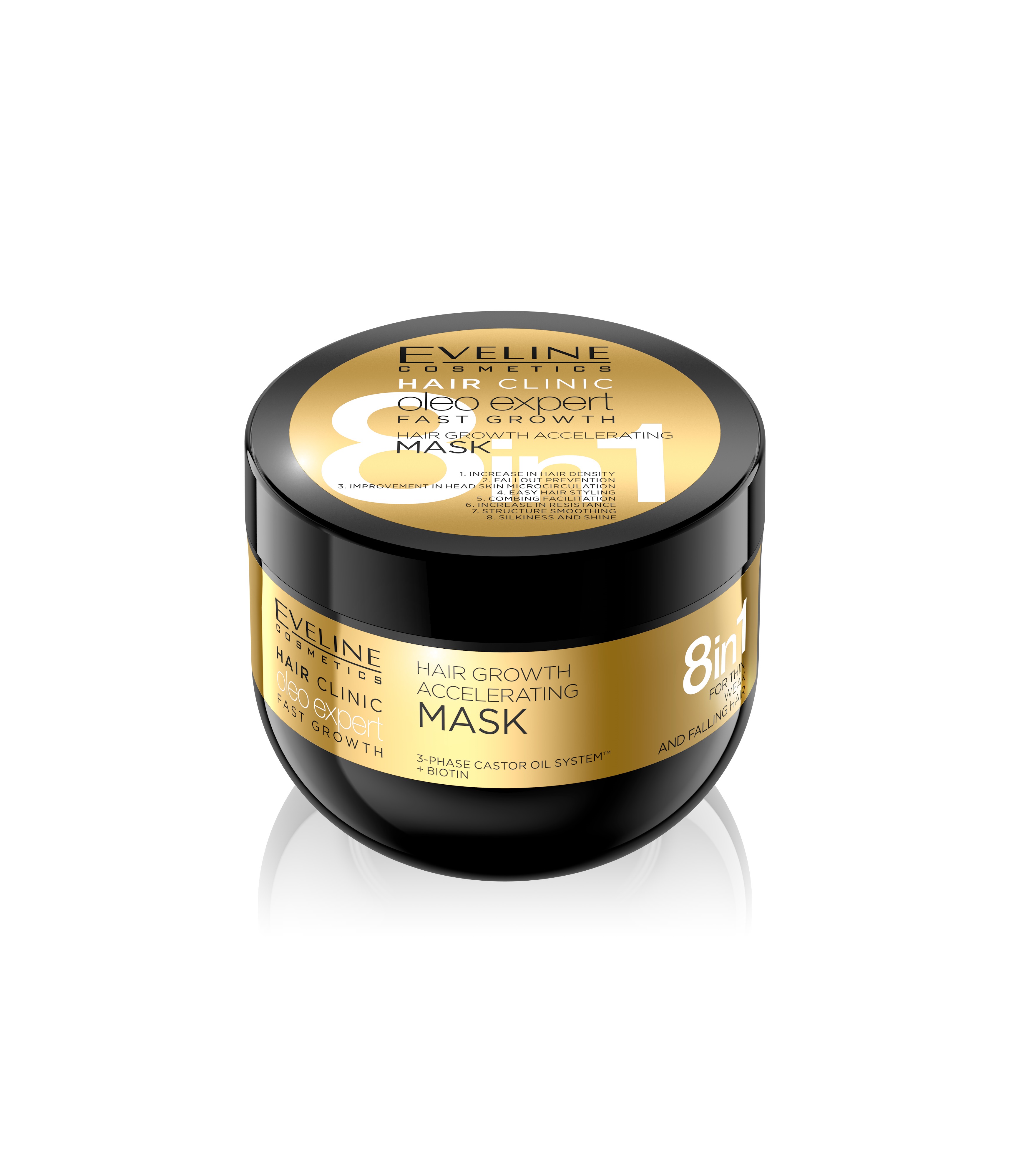 EVELINE Hair Clinic oleo expert 8v1 maska podporujúca rast vlasov