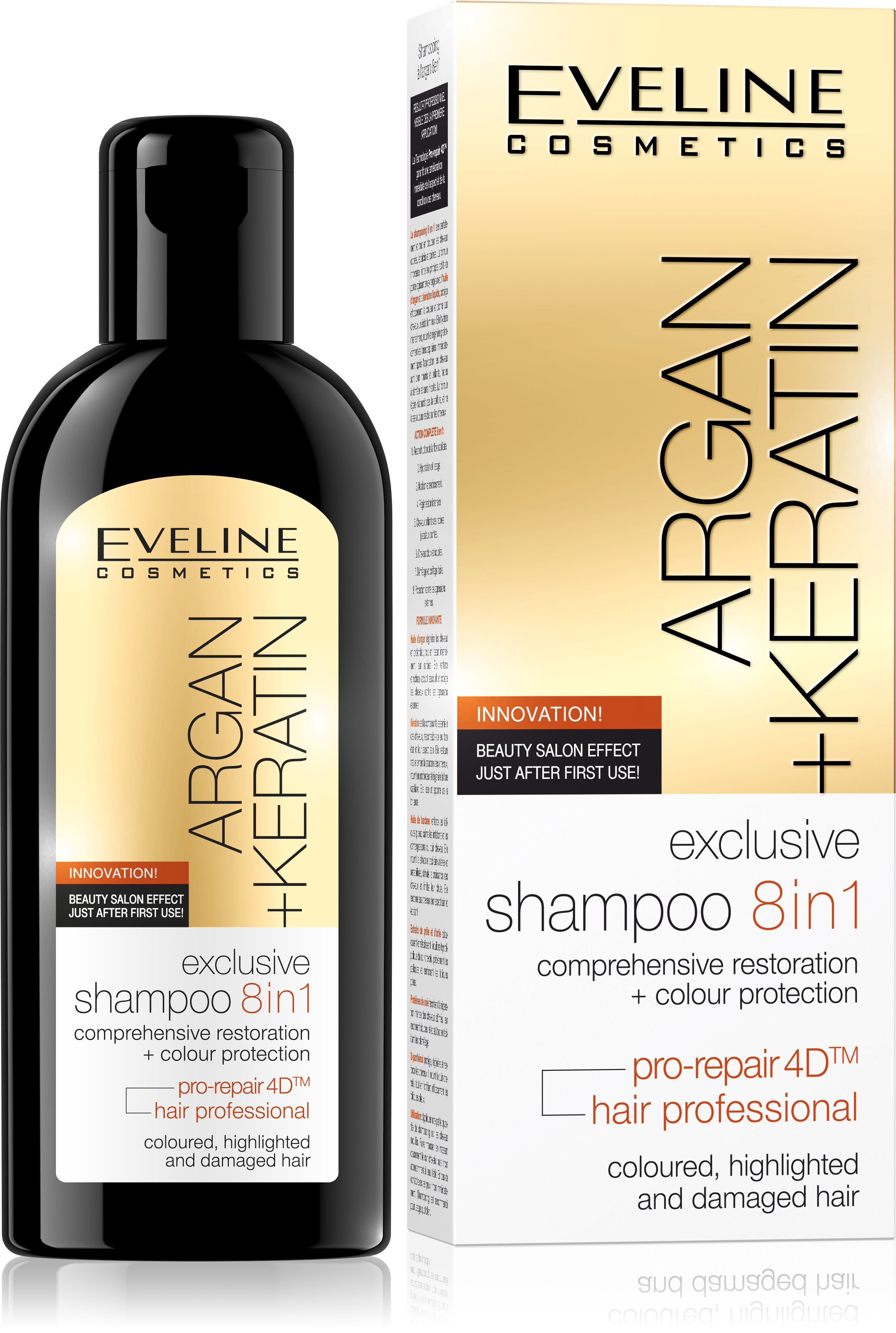 EVELINE šampón na vlasy 8v1 ARGAN+KERATIN