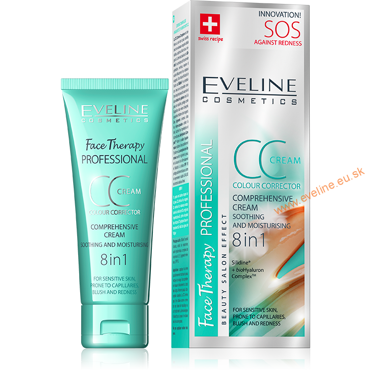 EVELINE Face therapy CC upokojujúci a hydratačný krém 8v1