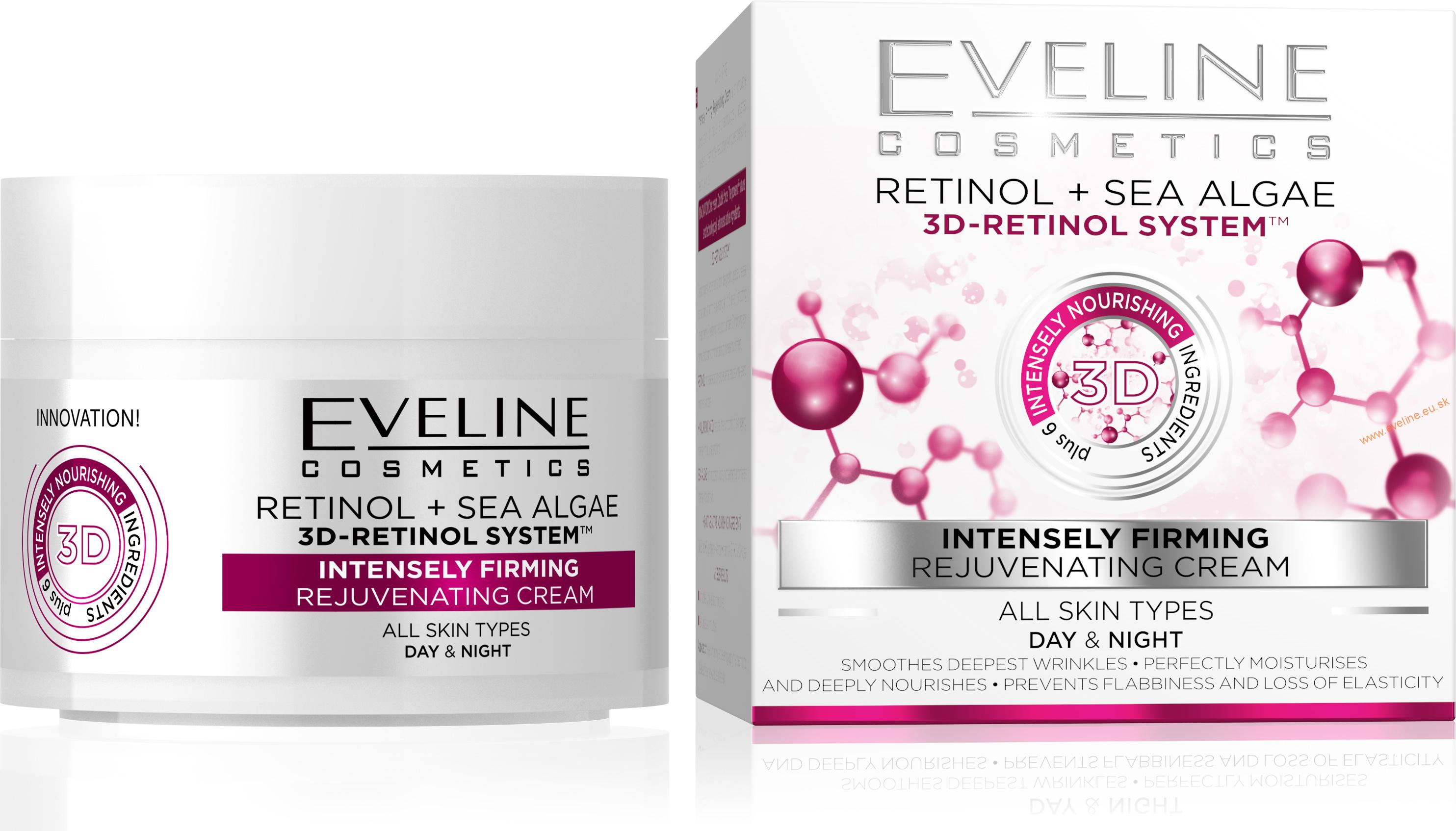 EVELINE Nature Line 3D intenzívne spevňujúci a omladzujúci krém s retinolom