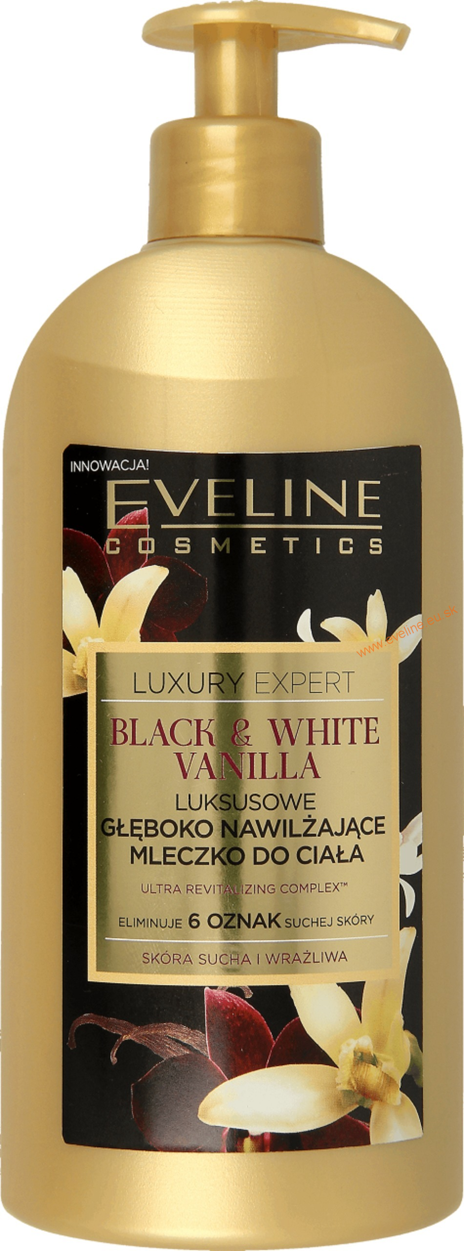 EVELINE Luxury Expert BLACK & WHITE VANILLA telové mlieko