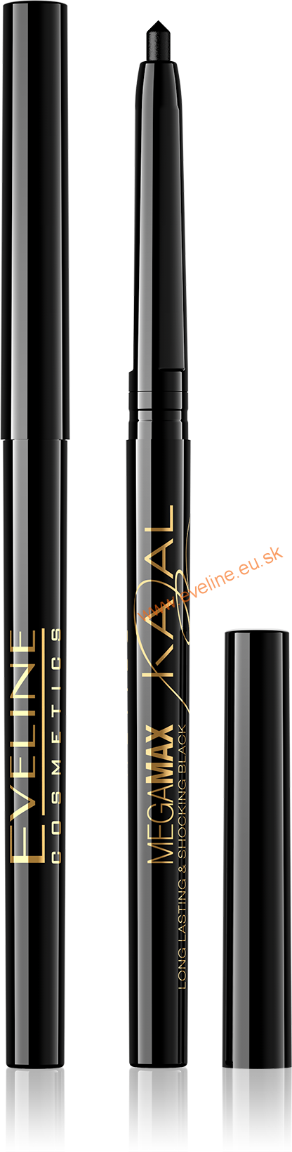 EVELINE kajalová ceruza na oči MEGAMAX čierna