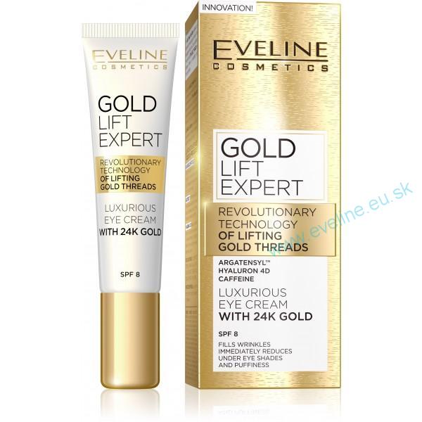 EVELINE Gold Lift Expert vyhladzujúci krém okolia očí a pier