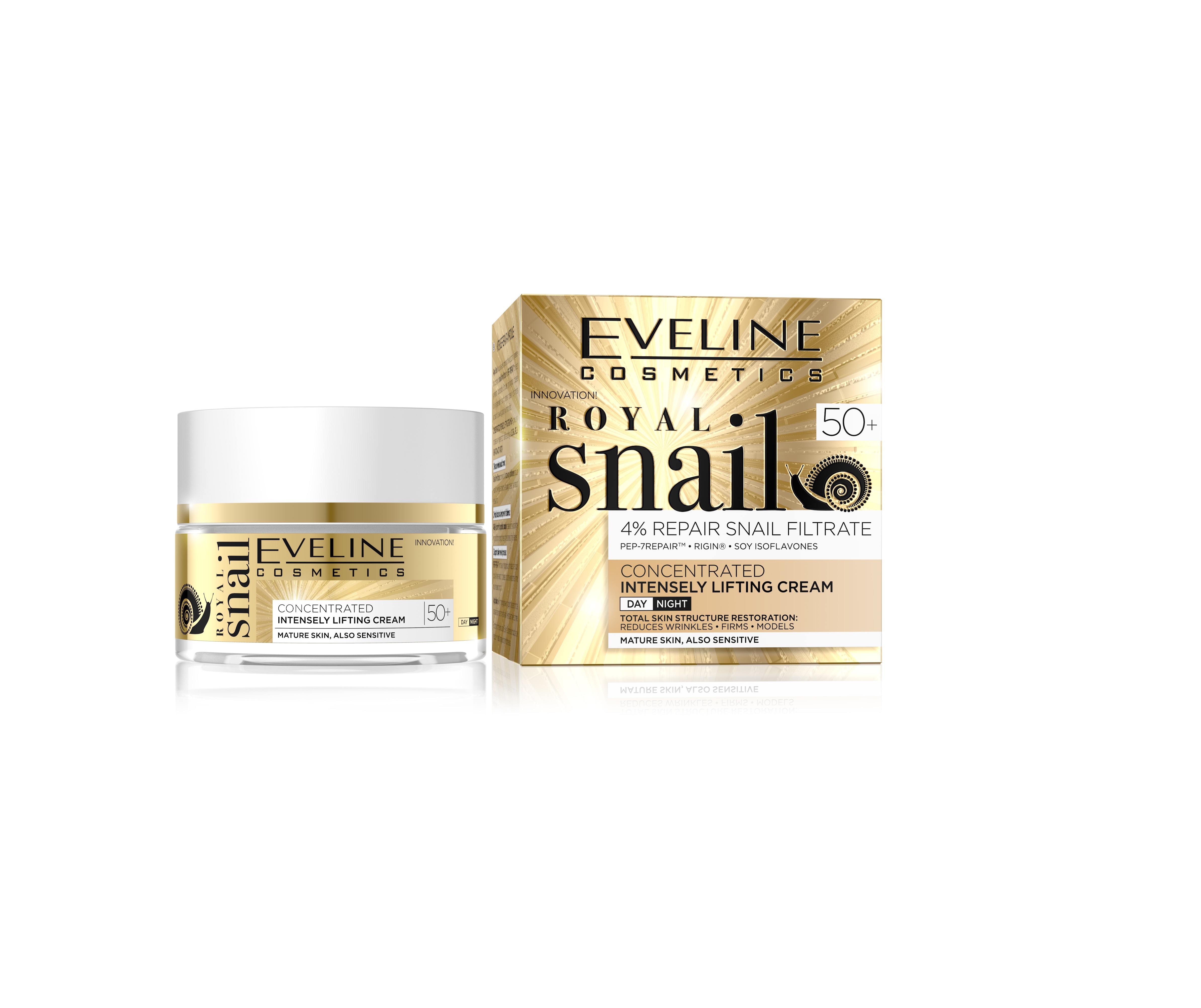 EVELINE Royal Snail koncentrovaný intenzívne liftingujúci krém 50+
