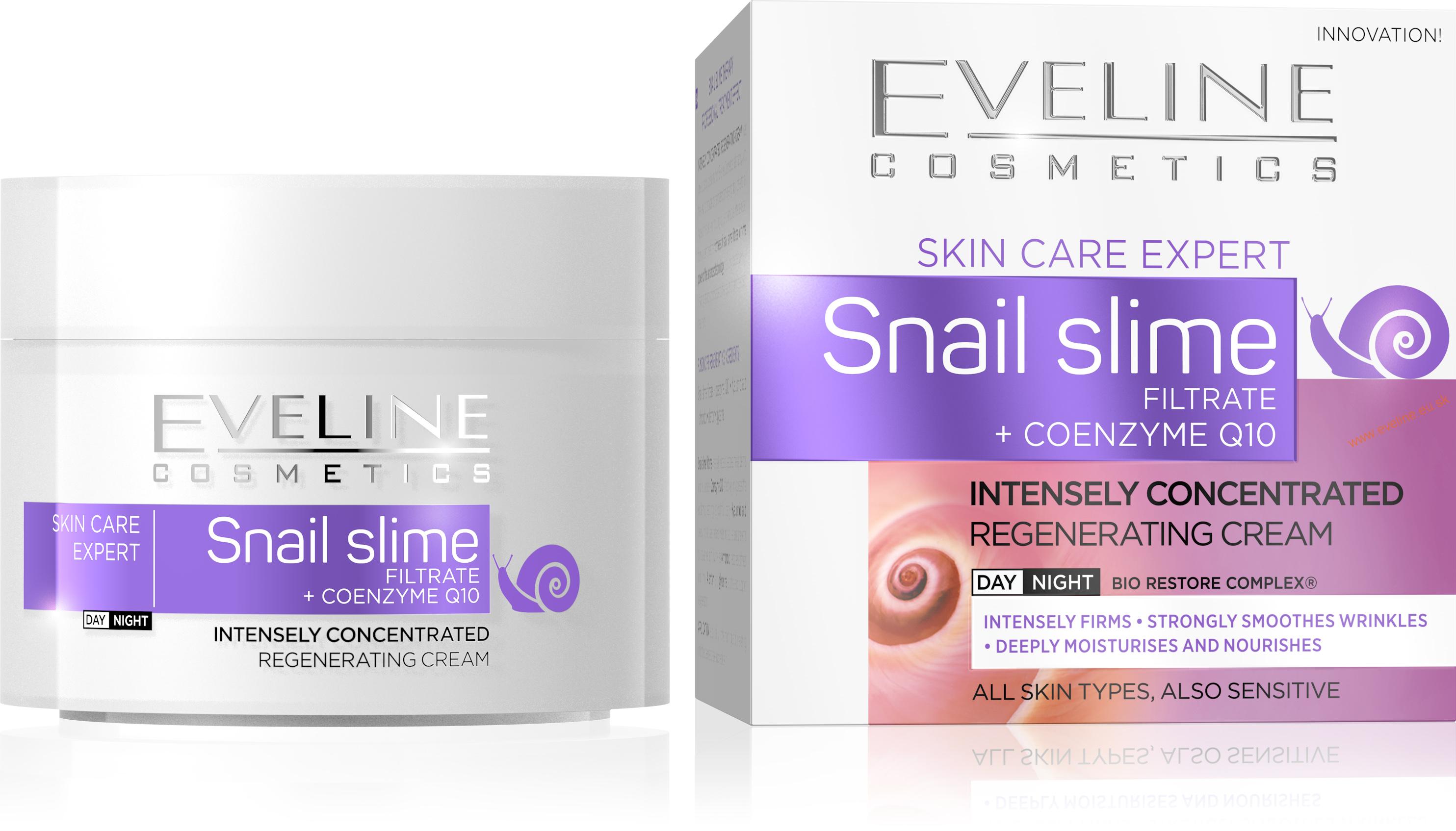 EVELINE SKIN CARE EXPERT koncentrovaný intenzívne regeneračný krém sliz slimáka a koenzým Q10
