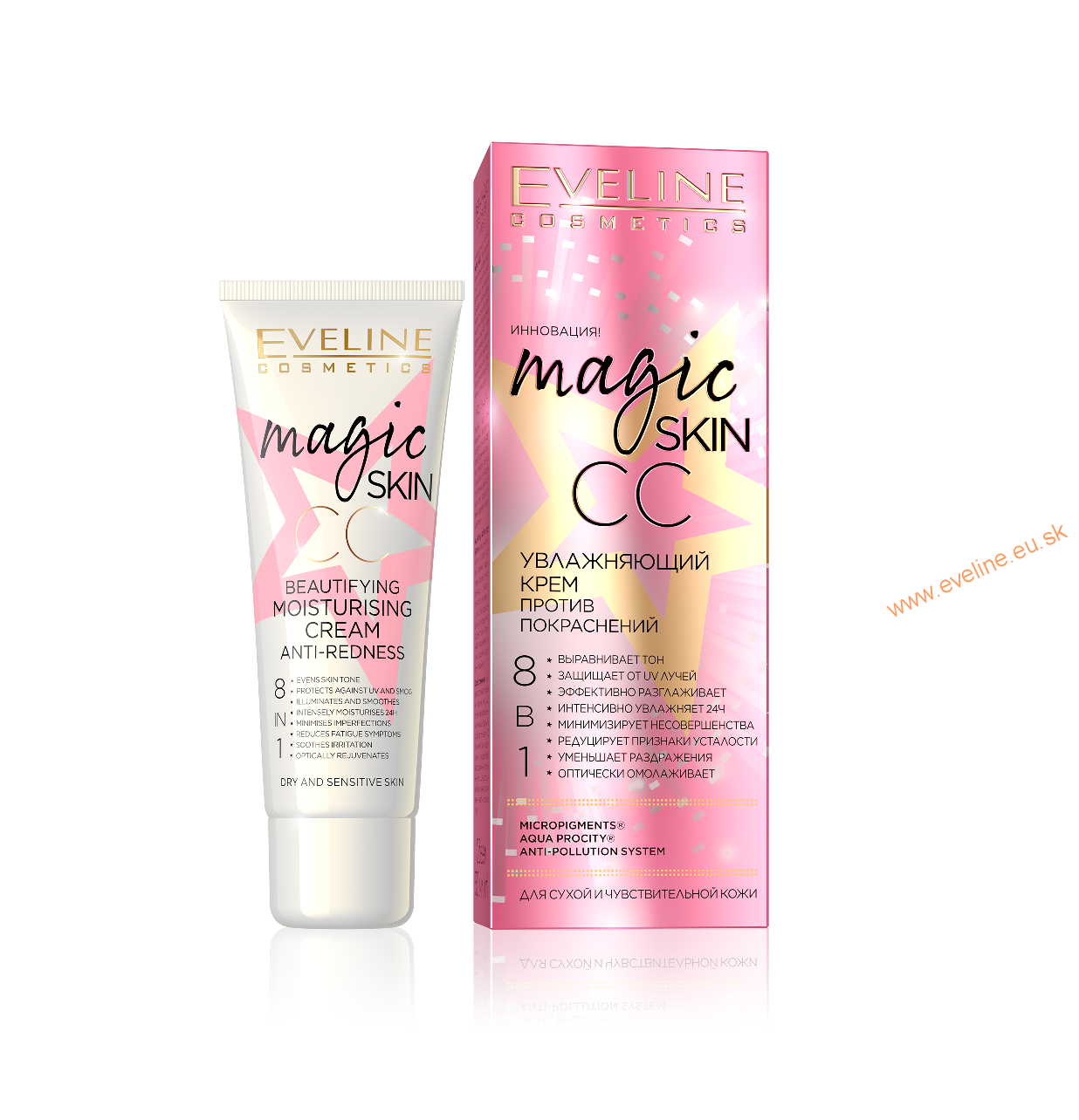 EVELINE magic skin CC skrášľujúci hydratačný krém 8v1