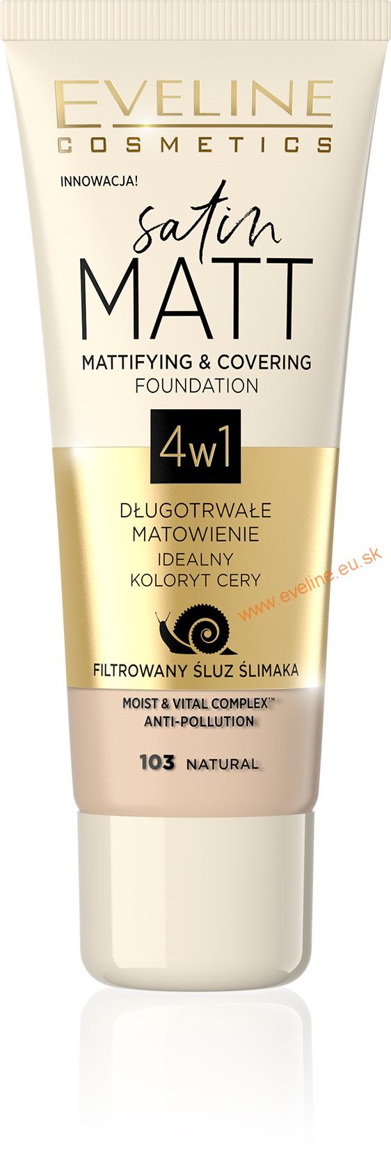 EVELINE zmatňujúci make up - satin MATT 103 natural