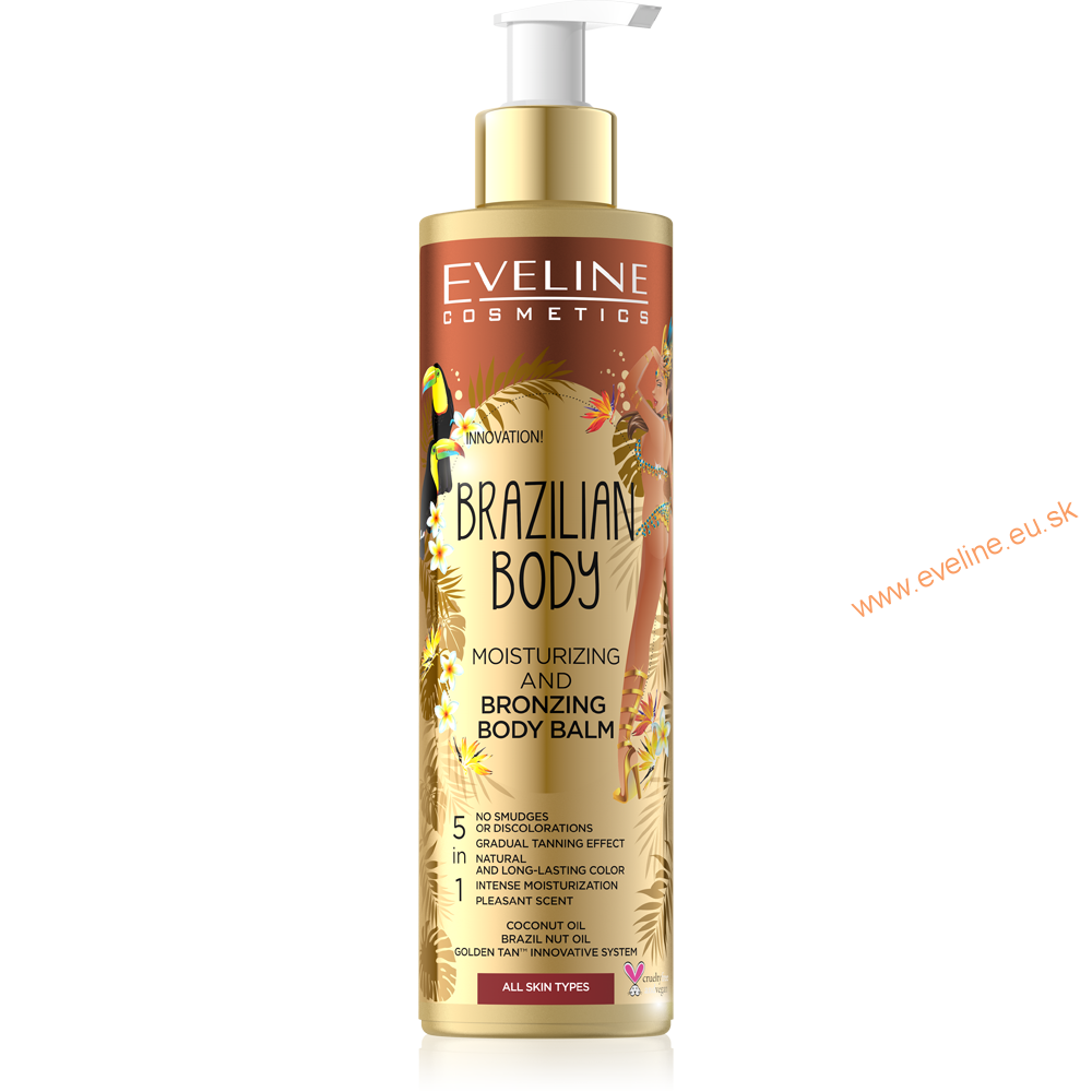 EVELINE Brazilian Body 5v1 hydratačný bronzujúci tonujúci balzam na telo