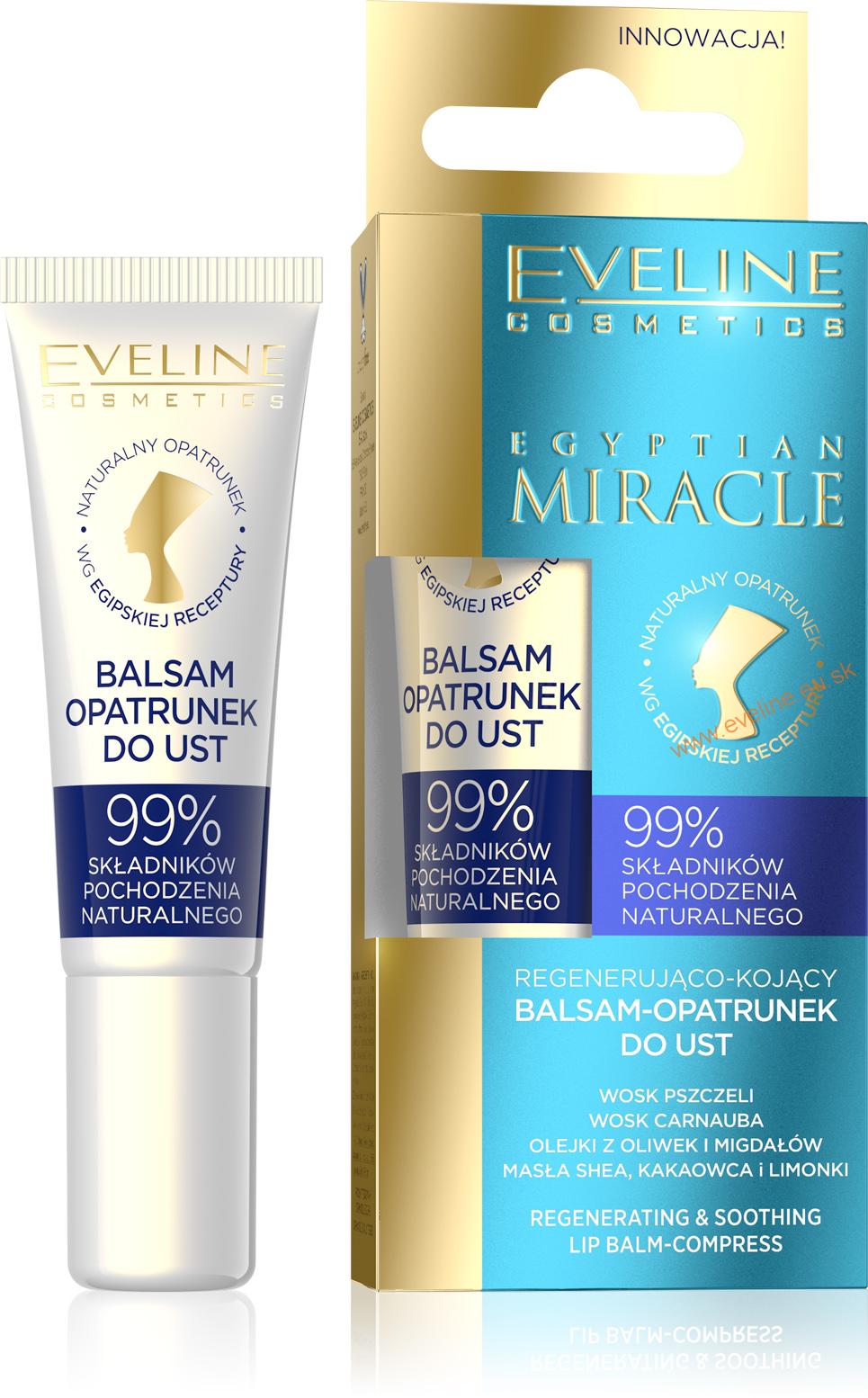 EVELINE EGYPTIAN MIRACLE regeneračný a upokojujúci balzam na pery