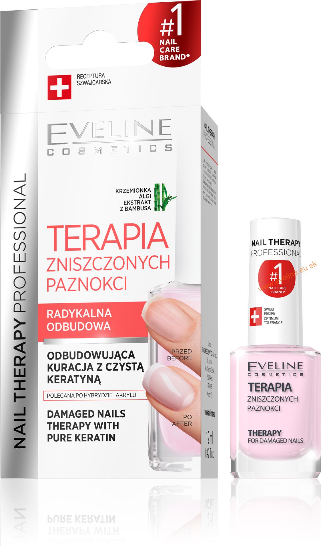 EVELINE obnovujúci lak na poškodené a slabé nechty s keratínom