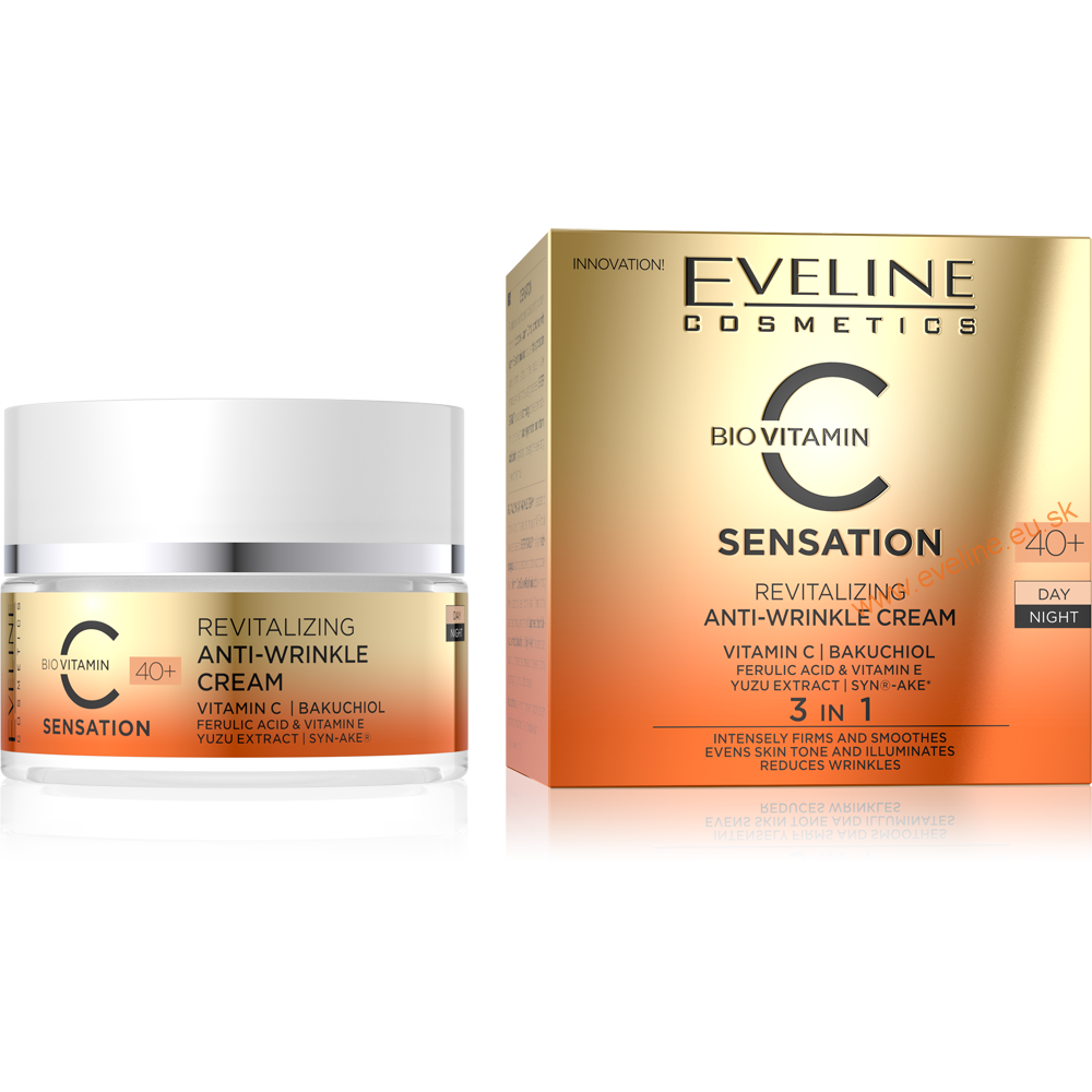 EVELINE C SENSATION 40+ revitalizačný protivráskový krém s vitamínom C