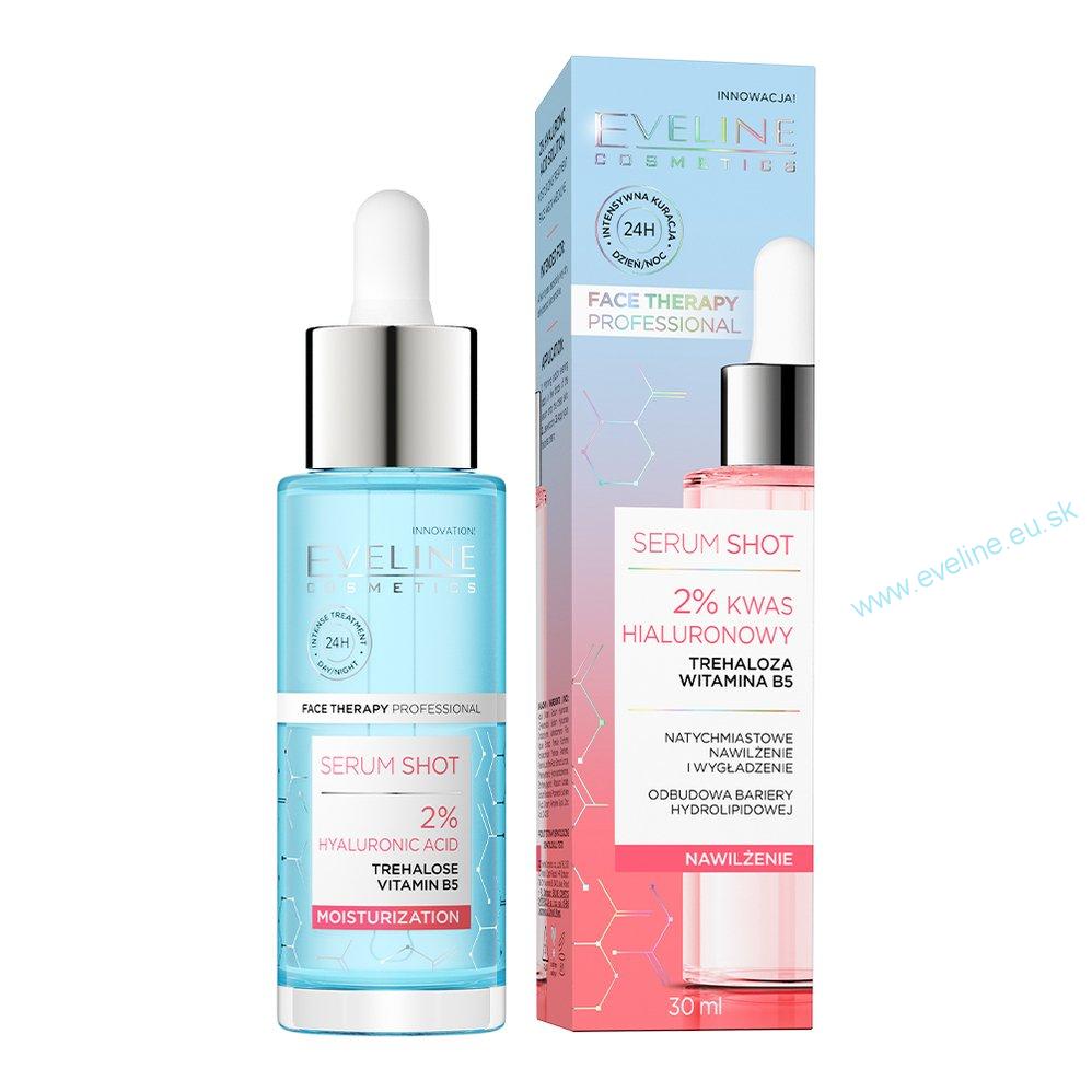 EVELINE SERUM SHOT hydratačné sérum s 2% kyselinou hyalurónovou na tvár, krk a dekolt