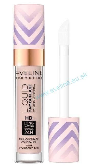 EVELINE LIQUID CAMOUFLAGE vodeodolný korektor s kyselinou hyalurónovou