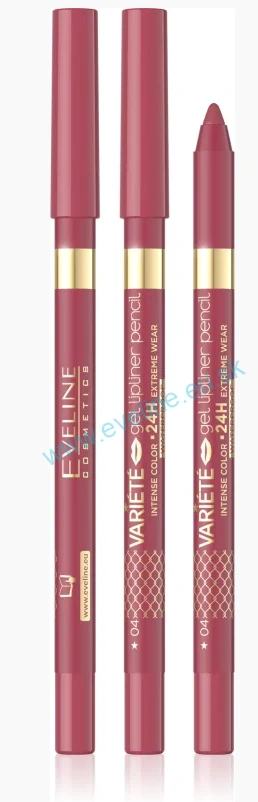 EVELINE Variété – vodeodolná gélová kontúrovacia ceruzka na pery