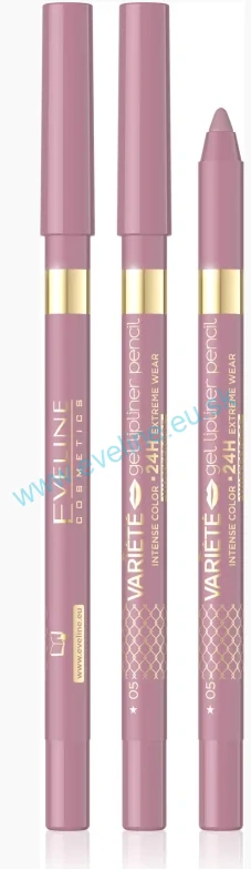 EVELINE Variété – vodeodolná gélová kontúrovacia ceruzka na pery