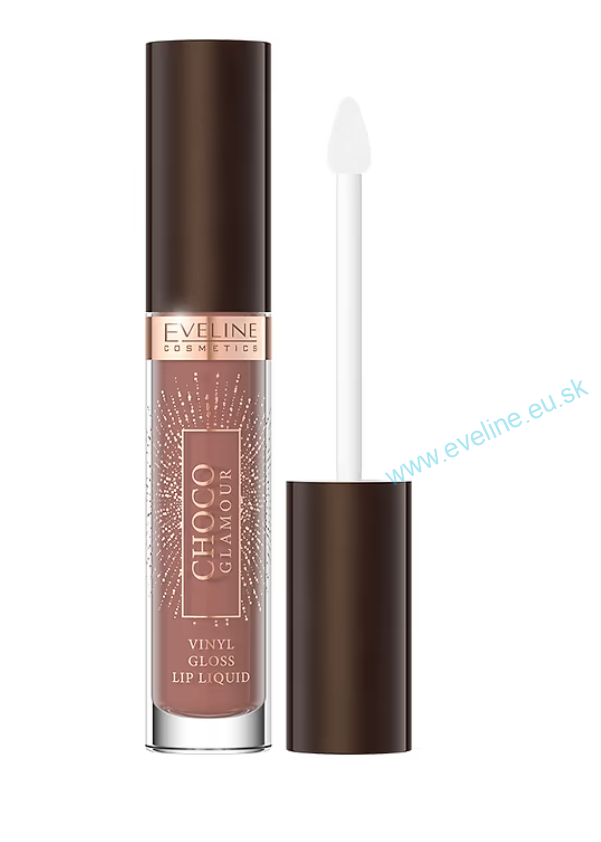 EVELINE Choco glamour - vynilový tekutý rúž s efektom lesklých pier