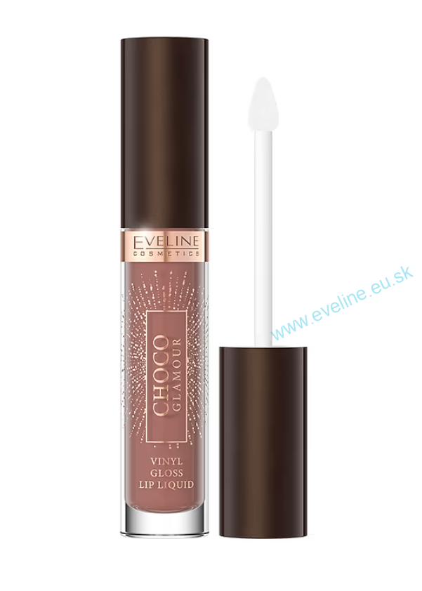 EVELINE Choco glamour - vynilový tekutý rúž s efektom lesklých pier