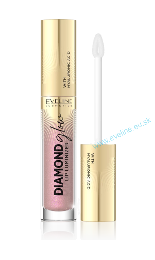 EVELINE Diamond glow lip luminizer - lesk na pery s kyselinou hyaluronovou