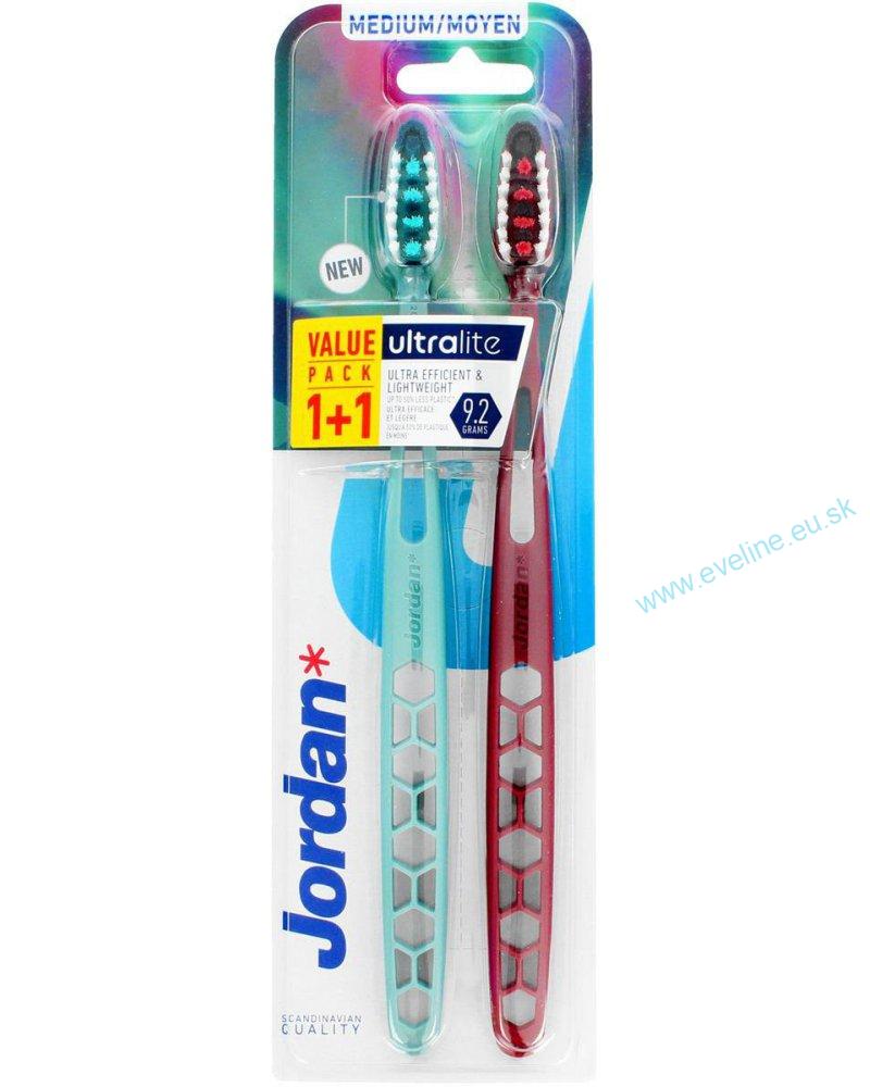 Jordan Ultralite DUO zubná kefka - stredná 1 balenie - 2 ks