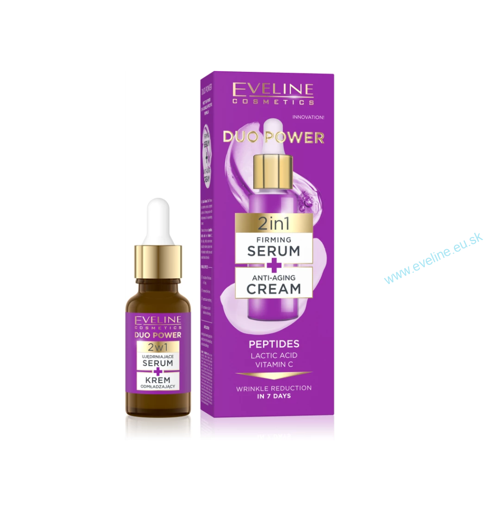 EVELINE Duo Power 2V1 - spevňujúce sérum + omladzujúci krém