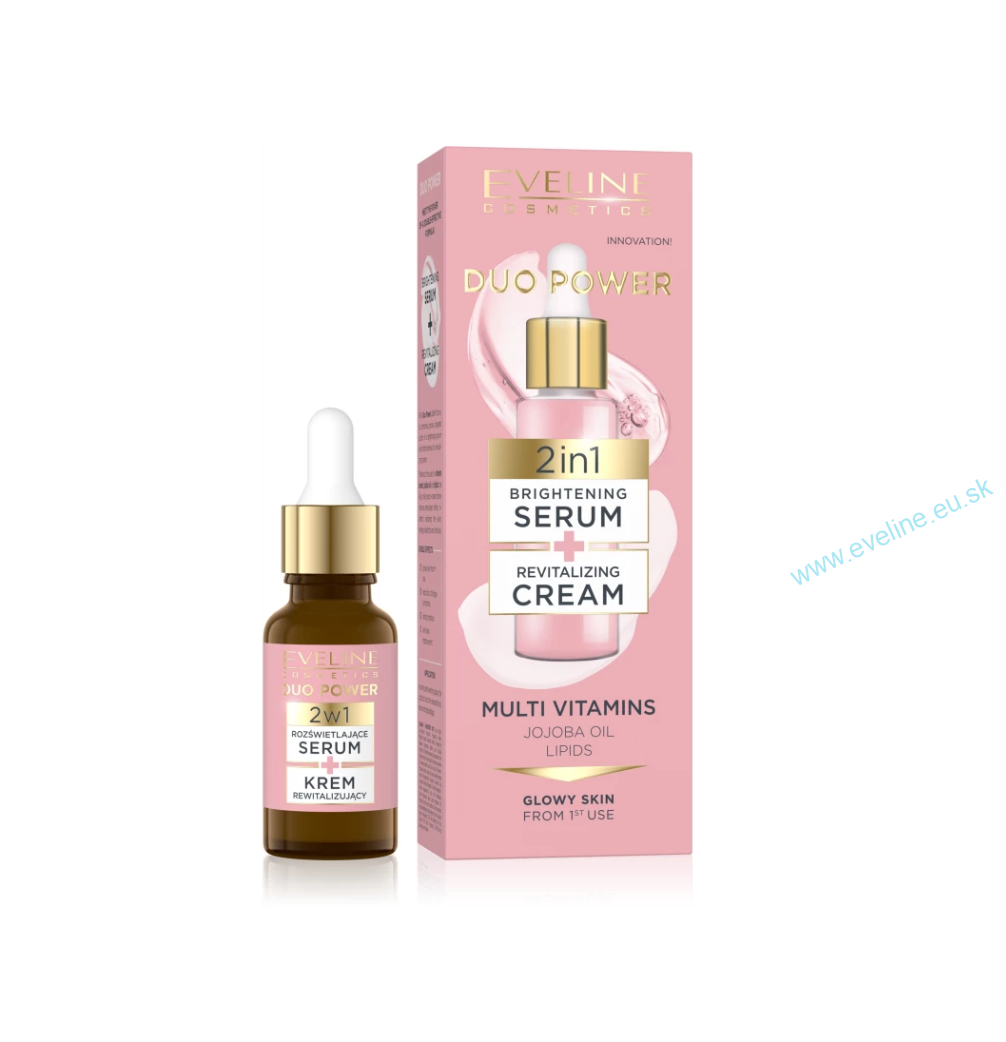 EVELINE Duo Power 2V1 - rozjasňujúce sérum + revitalizačný krém
