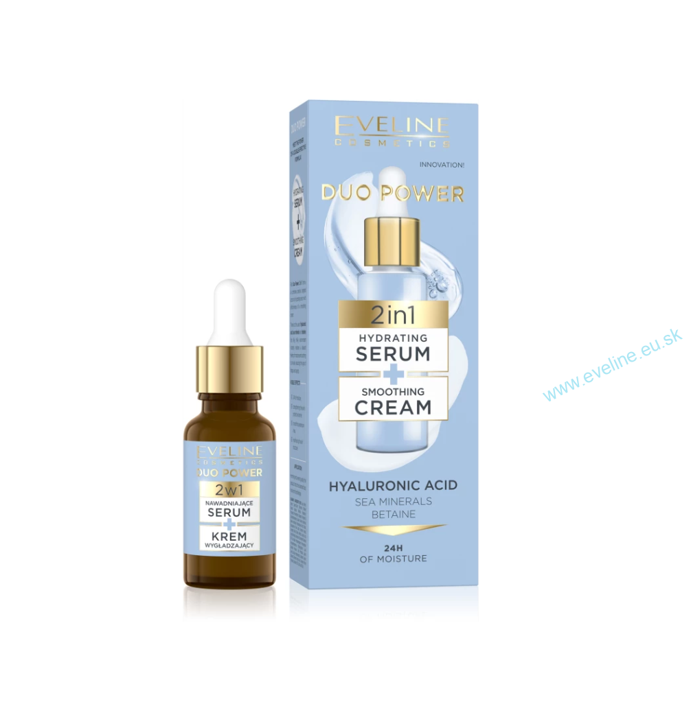 EVELINE Duo Power 2V1 - hydratačné sérum + vyhladzujúci krém