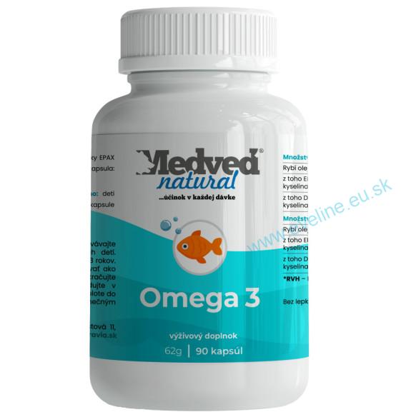 Medveď natural Omega-3 90 kapsúl