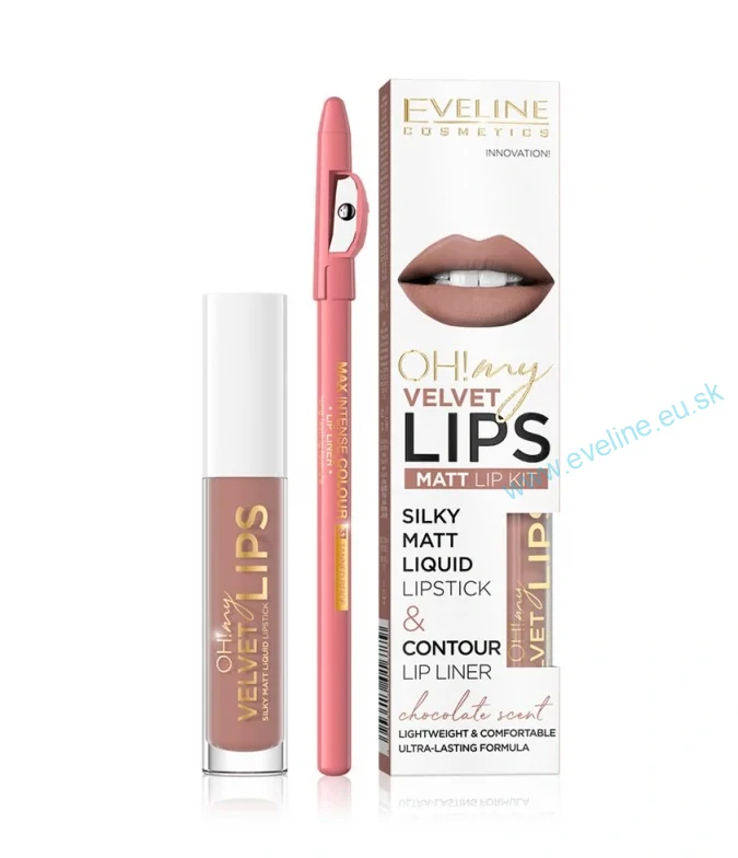 Oh! My Lips - Matný tekutý rúž + kontúrovacia ceruza na pery so strúhadlom