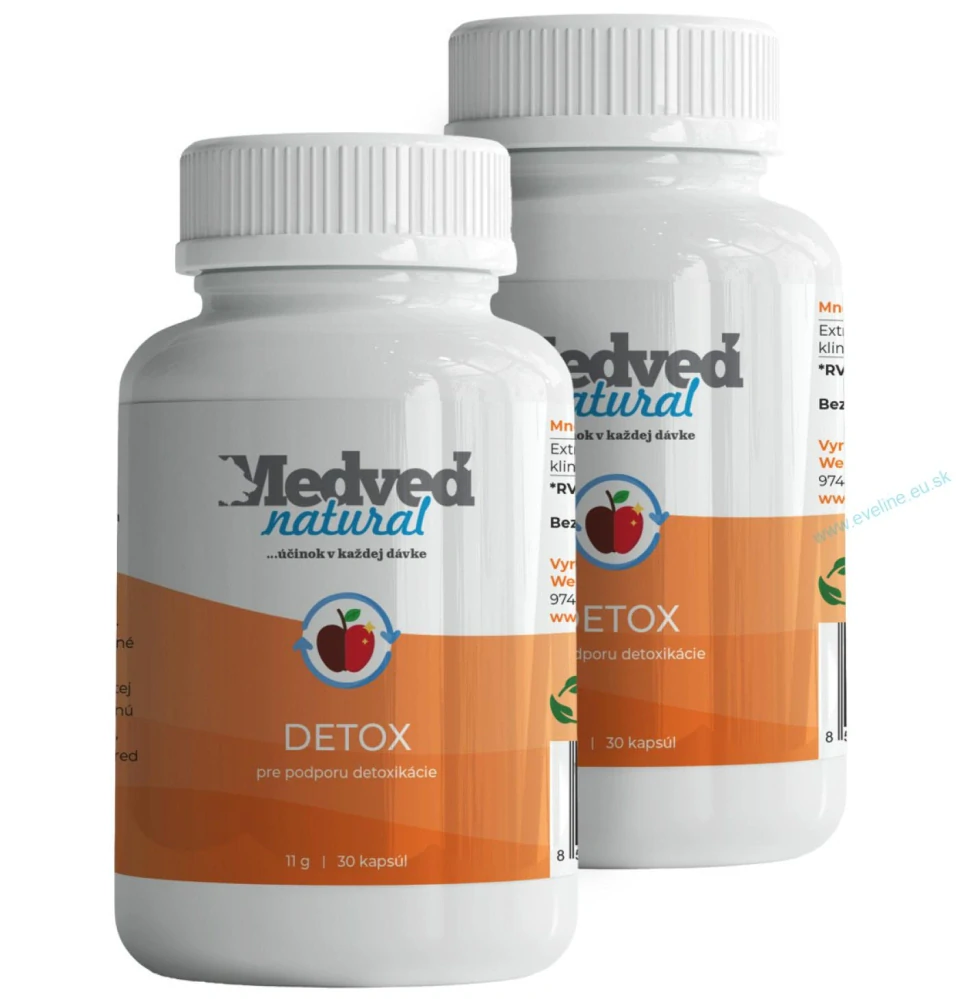 2x Medveď natural DETOX 30 kapsúl