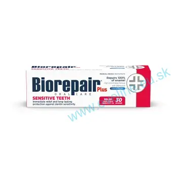 Biorepair Sensitive – zubná pasta na citlivé zuby bez fluóru, 75 ml