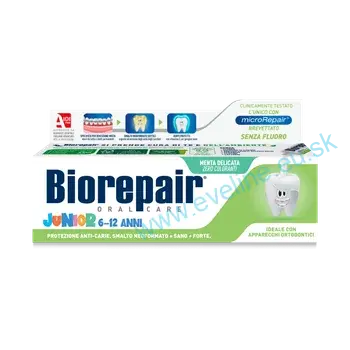 Biorepair Junior 6–12 rokov – detská zubná pasta bez fluóru, 75 ml
