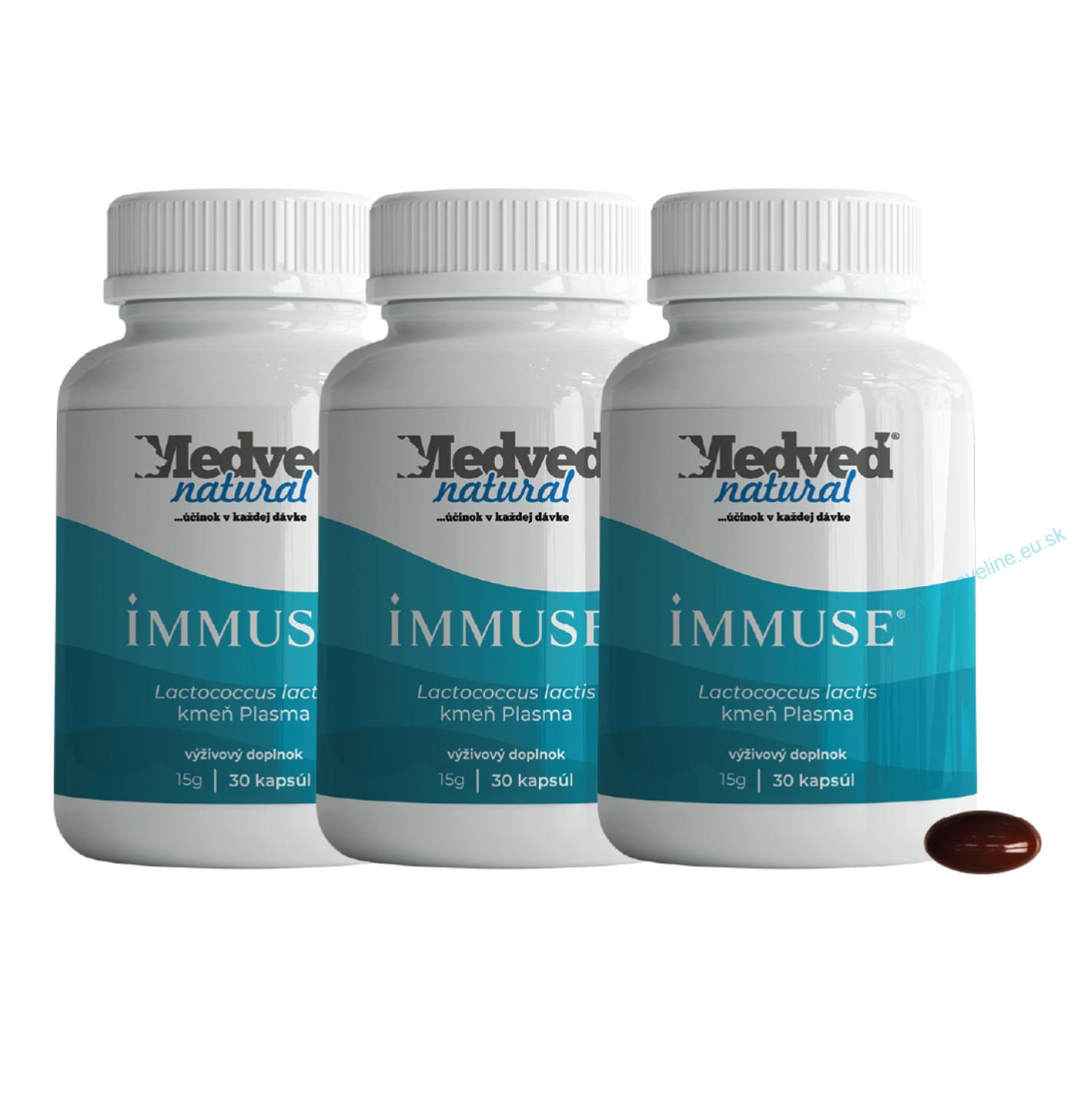 3x IMMUSE 30 softgel kapsúl (90 kapsúl spolu)