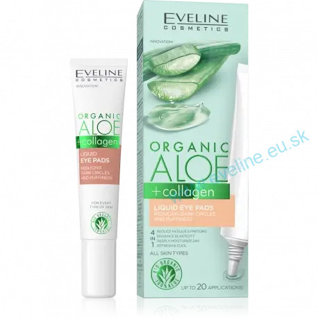 EVELINE Organic ALOE + COLLAGEN tekuté očné vankúšiky