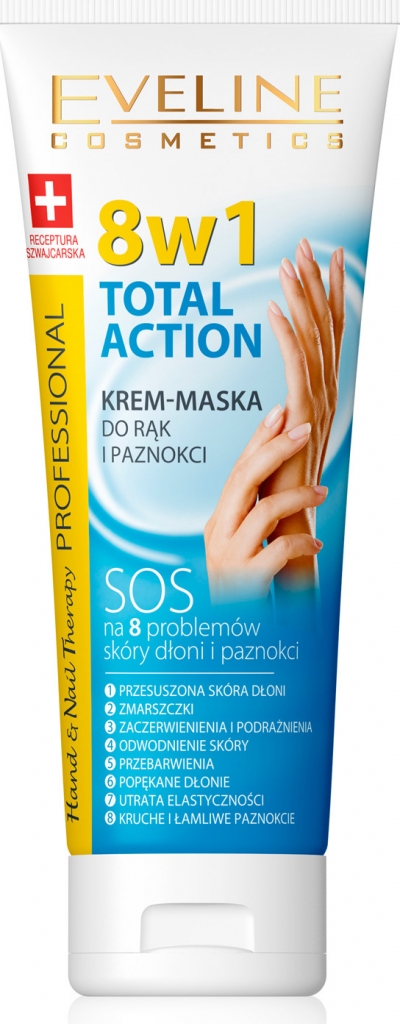 EVELINE krém - maska na ruky a nechty TOTAL ACTION 8v1