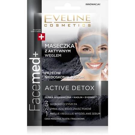 EVELINE Facemed+ čistiaca detoxikačná maska s aktívnym uhlím