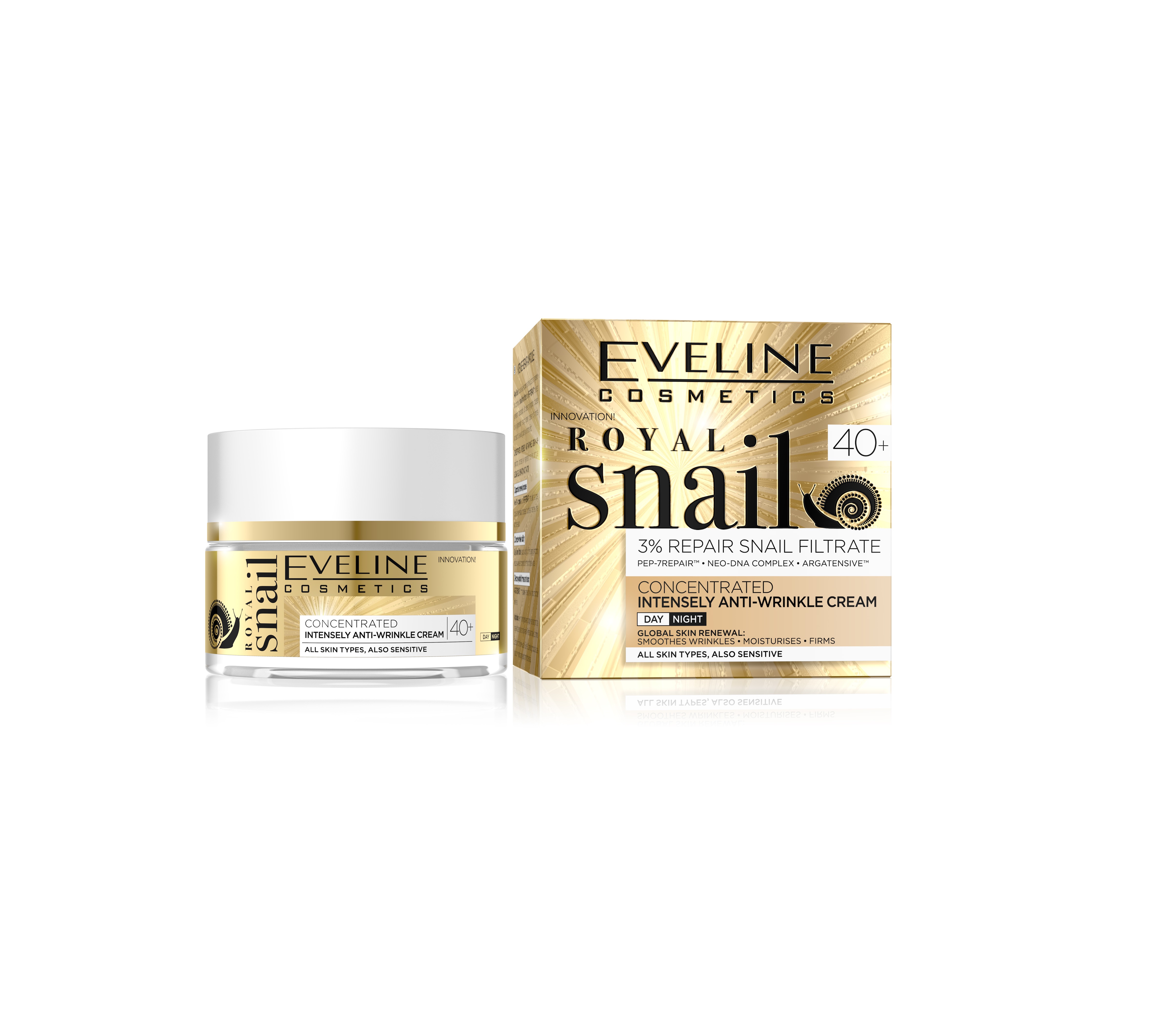 EVELINE Royal Snail koncentrovaný intenzívny protivráskový krém 40+