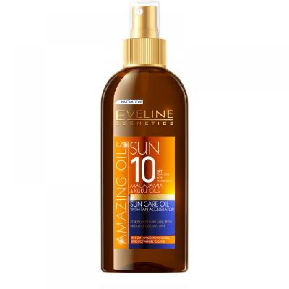 EVELINE SUN Amazing Oils olej na opaľovanie s urýchľovačom opaľovania SPF 10