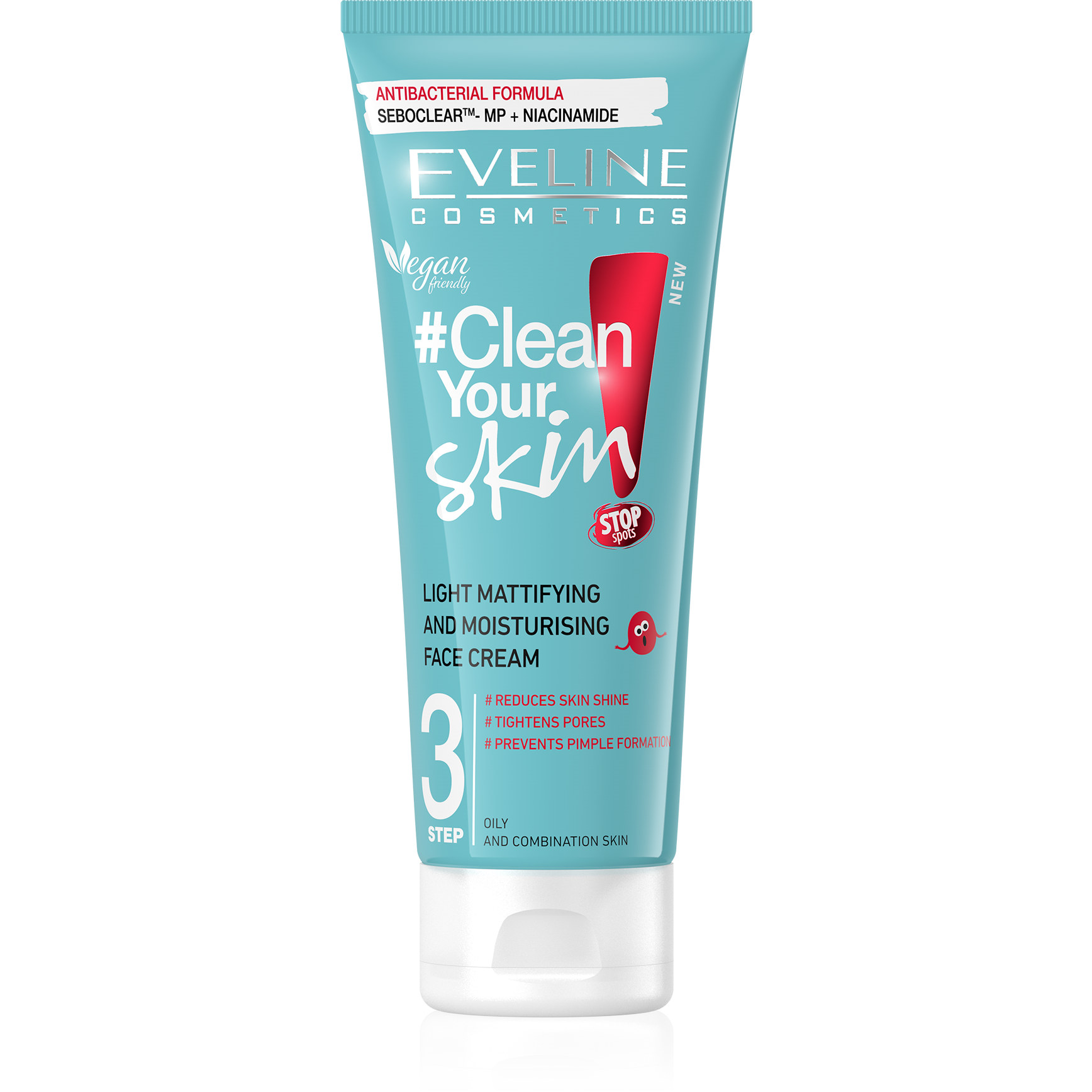 EVELINE Clean your skin zmatňujúci a zvlhčujúci krém