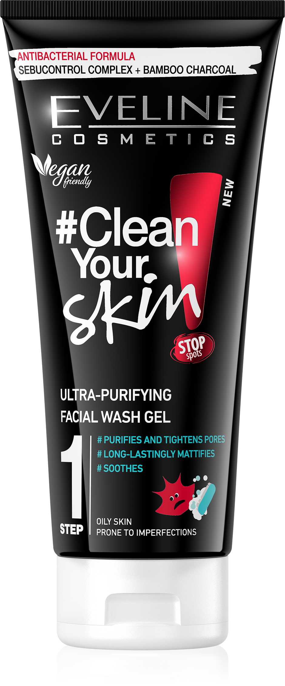 EVELINE Clean your skin ultra čistiaci gél na tvár