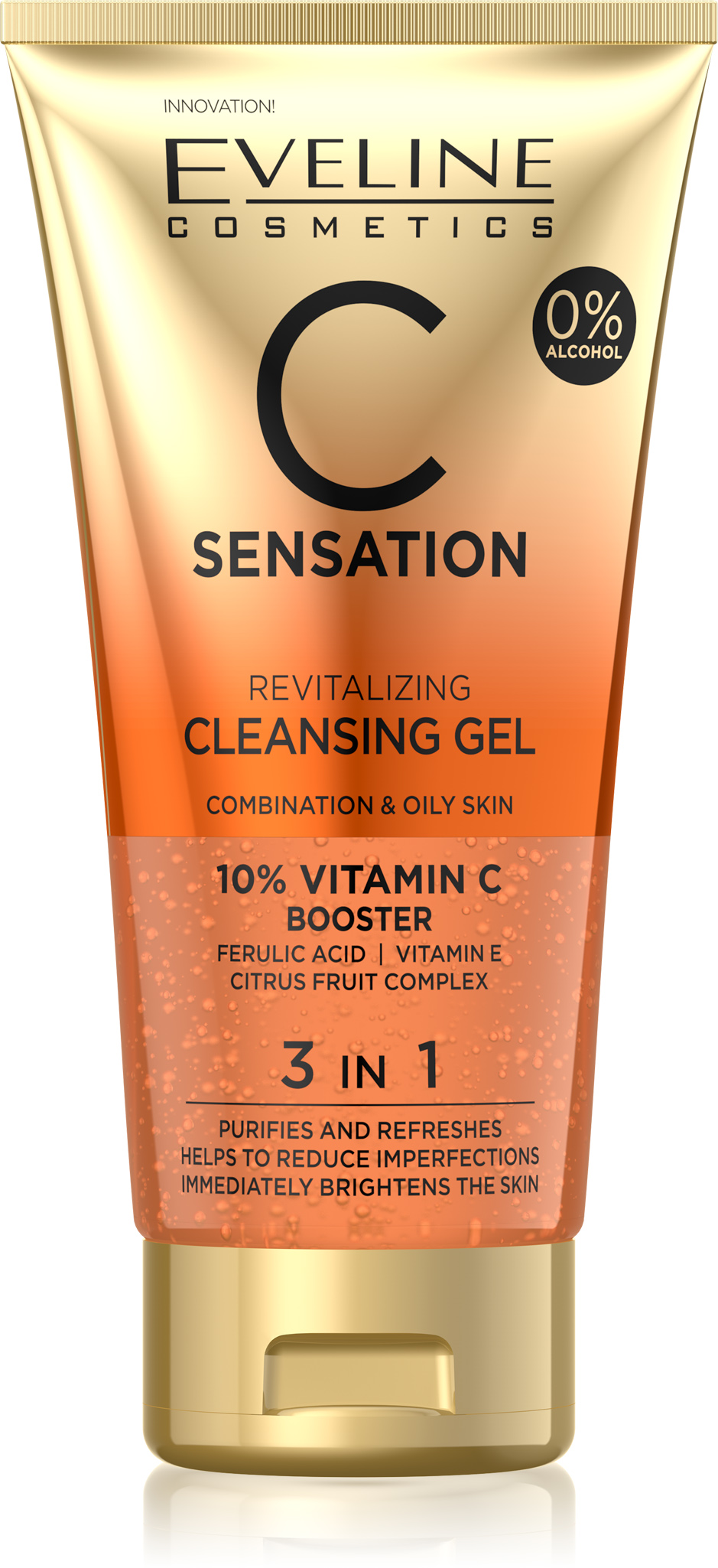 EVELINE C SENSATION revitalizačný čistiaci gél 3v1
