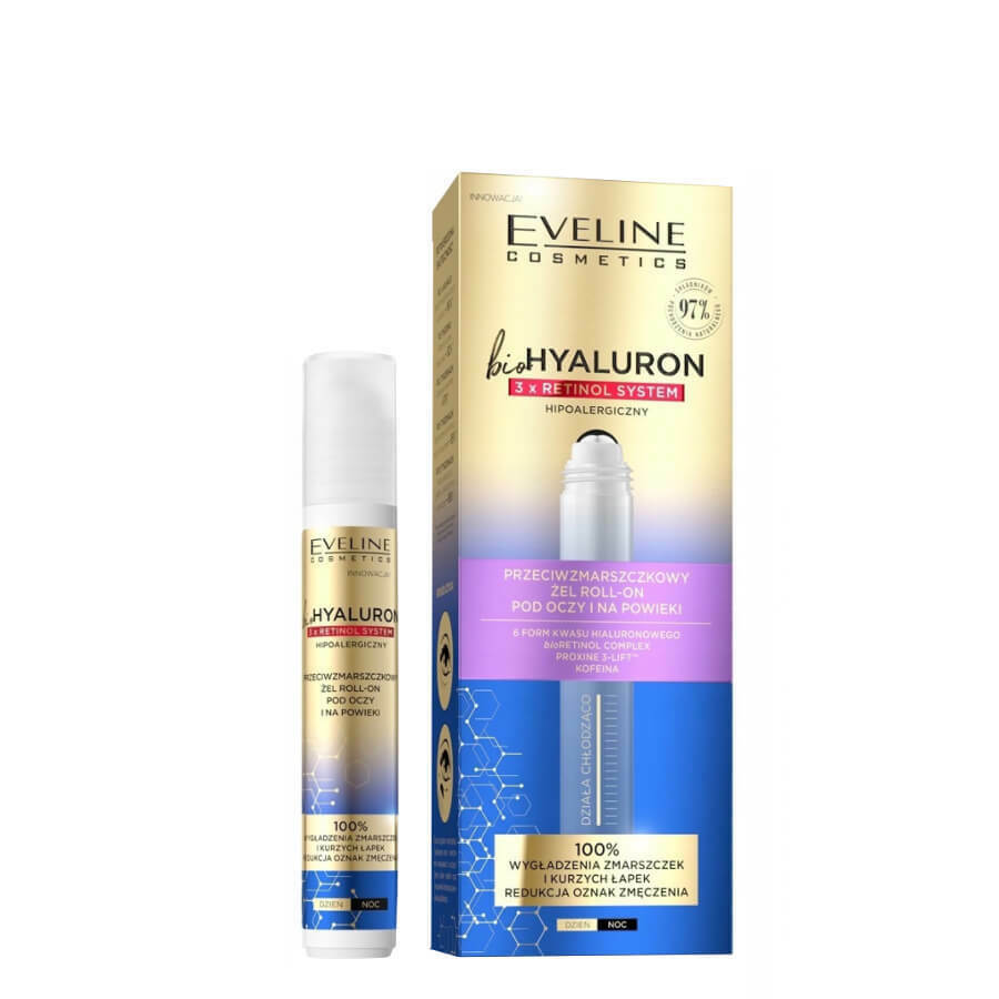 EVELINE bio HYALURON 3X RETINOL System protivráskový očný roll-on