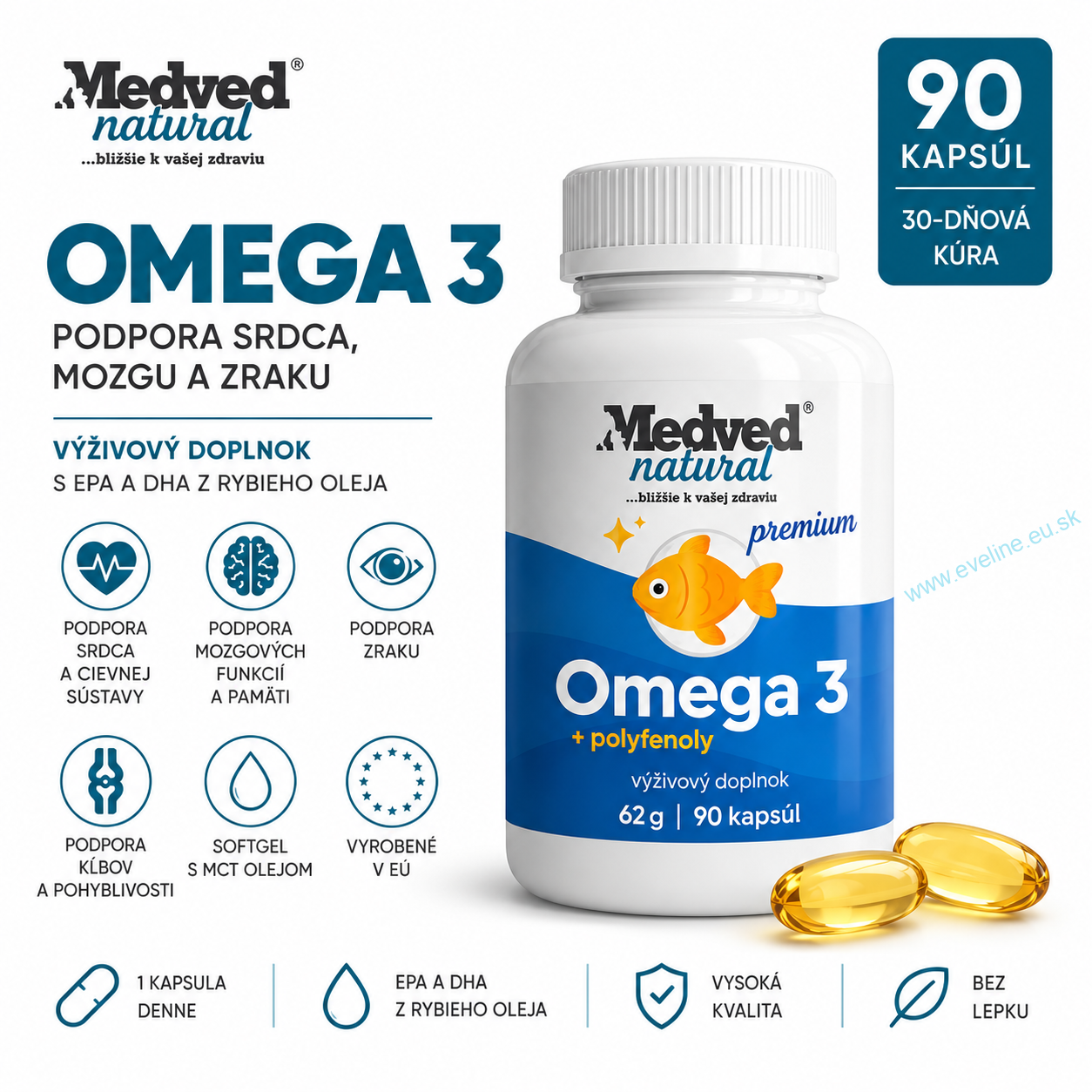 Omega-3 premium 90 kapsúl