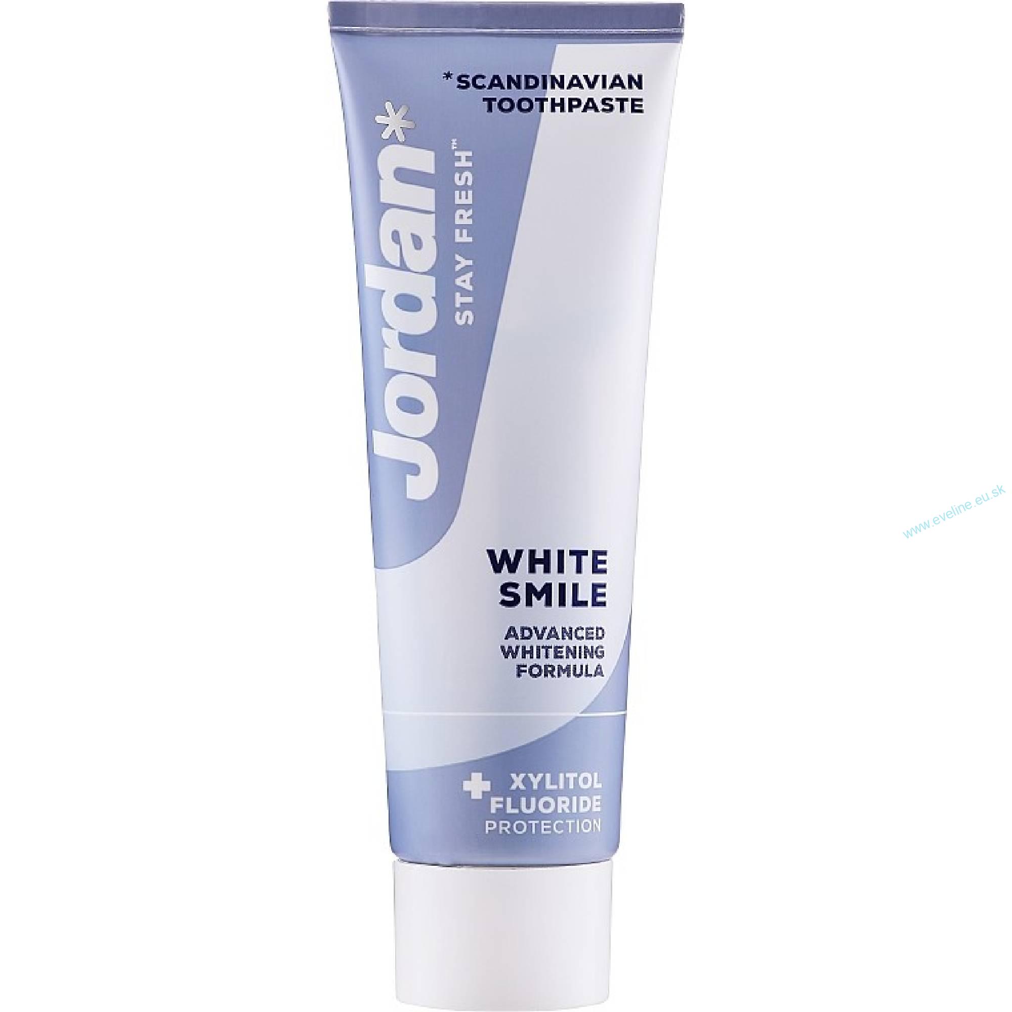 Jordan White Smile Scandinavian – bieliaca zubná pasta, 1450 ppm, 75 ml