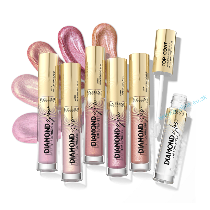 EVELINE Diamond glow lip luminizer - lesk na pery s kyselinou hyaluronovou