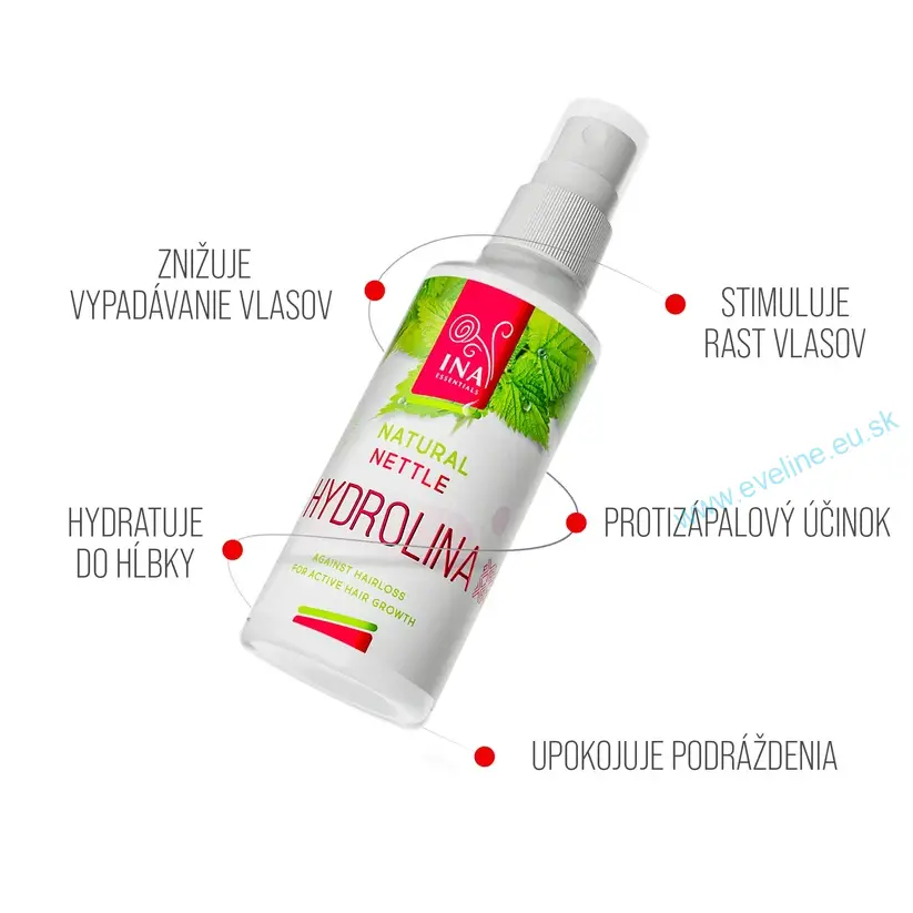 INA ESSENTIALS HYDROLINA™ - Voda z Divokej Žihľavy - Vlasový sprej na Vypadávanie vlasov a Mastné vlasy