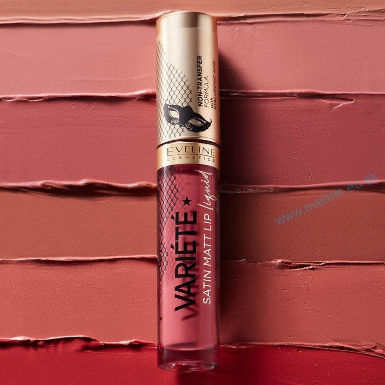 EVELINE VARIÉTÉ tekutý matný rúž na pery s kyselinou hyalurónovou